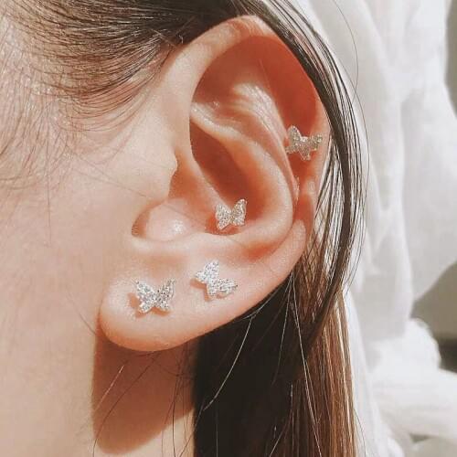 2020 New Design Fashion Jewelry Elegant Small Crystal Earrings Wedding Party Earrings for Girls Gift for Woman