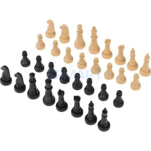 32Pcs/Lot 2'' Plastic Chess Pieces Only Board Game Checker Pawns Accessories Kids Children Adult Party Toys