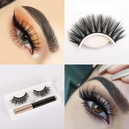 3D Mink Magnetic Eyelashes Waterproof Lasting Magnetic Eyeliner Magnet Lashes Short Eyelashes Makeup Extension False Eyelashes