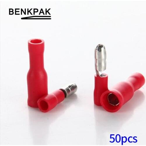 50 X Red Male Female Bullet Connector Crimp Terminals Wiring