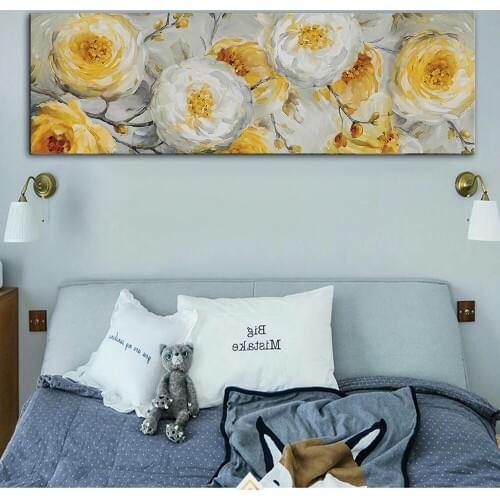 Abstract Flowers Oil Painting Print On Canvas Wall Posters And Prints Home Decorative Flower Wall Pictures For Bed Room Unframed