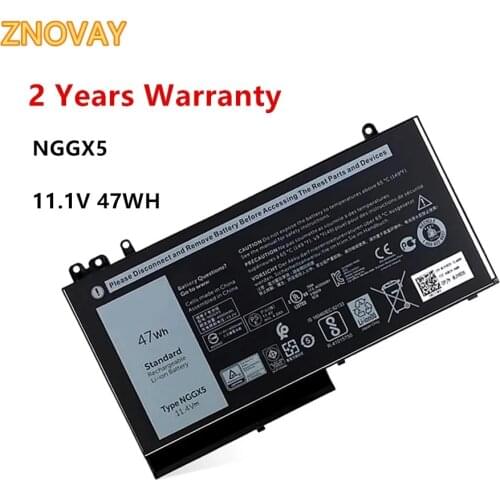 ZNOVAY NGGX5 Laptop Battery For DELL Latitude E5270 E5470 M3510 E5570 E5550 E5570 JY8D6 0JY8D6 954DF 11.4V 47WH