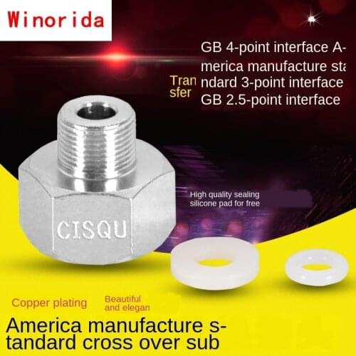 American Standard 3/8inch X 1.5 Fine Thread Faucet 1/2inch To 2.5/8IN Internal and External Wire Direct Triangle Valve Adapter