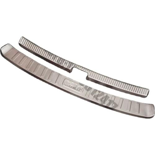 Car styling 2PCS For Volkswagen Golf 7/7.5 2018~2021 Stainless Steel Rear Bumper Protector Sill Trunk Tread Plate Trim
