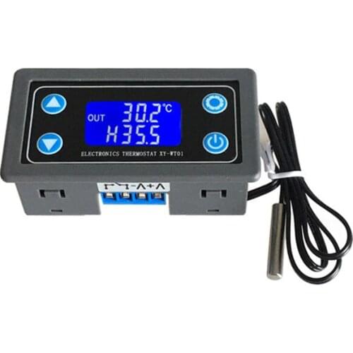 DC12V LED Digital Time Delay Relay Module Programmable Timer Relay Control Switch Timing Trigger Cycle with Case for Indoor