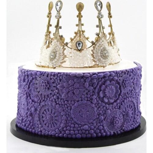 Eco-friendly beautiful Flowers Pattern Mould Flowers texture Silicone Mold for decorating cake