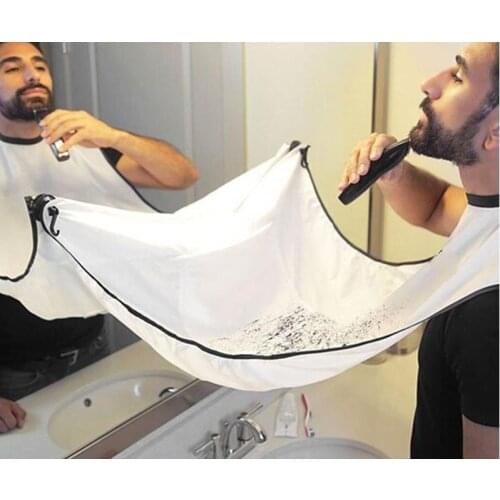 New Male Beard Shaving Apron Care Clean Hair Adult Bibs Shaver Holder Bathroom Organizer Gift for Man
