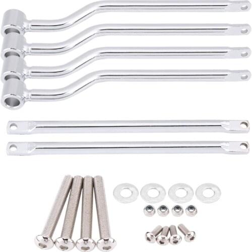 Hot Motorcycle Saddlebag Support Bars Brackets Kit for Harley Honda Suzuki Yamaha Kawasaki Silver Saddlebag Mounting Bracket
