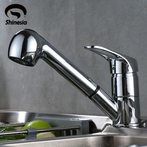 Chrome Kitchen Sink Faucet 360 Degree Rotating Spout Faucet Hot And Cold Water Mixer Tap Deck Mounted