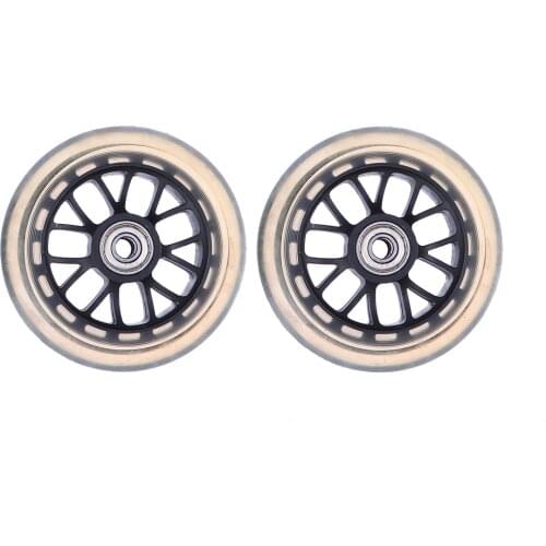 1 Pair Scooter Wheels With Bearings Mute Durable Replacement Wheels For Baby Swing Car Suitcase Luggage