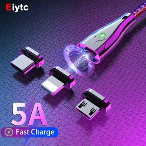 5A Magnetic Micro USB Type C Cable Fast Charging Mobile Phone Charger Wire For iPhone 12 Xiaomi Android Quick Charge USB C Cable