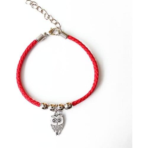 Fashion Red String Thread Bracelets For Women Girls Tibetan Silver Elephant Owl Butterfly Fish Charm Bracelet Jewelry