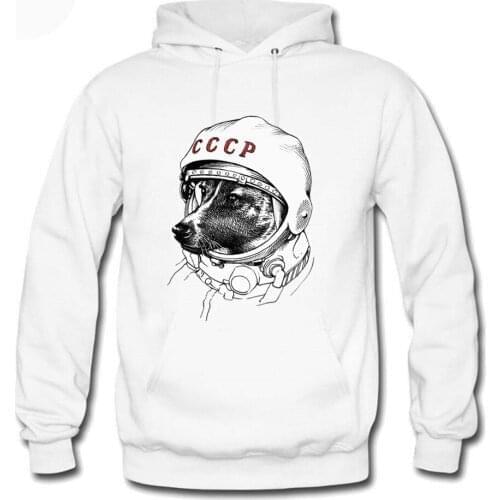 Laika Space Traveler Men Hoodie Plus Velvet Harajuku Style Sweatshirt Loose Hoodie Trendy Brand Hip Hop Hoodie Pullover Tops 2XL