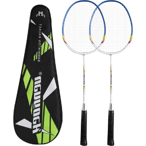 2 Players Badminton Racquet Replacement Set One Size Blue and Red