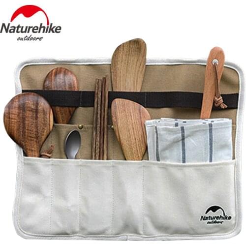 Naturehike Outdoor Portable Picnic Tableware Storage Bag Chopsticks Straw Knife Fork Spoon Bag Camping Carry Bag