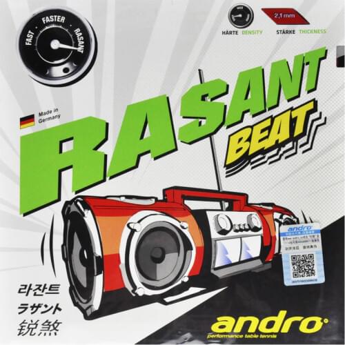 Original Andro Table Tennis Rubber Rasant Beat Powergrip Pimples In Pips-in Ping Pong Sponge Tenis De Mesa