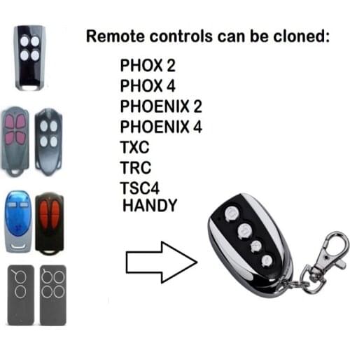 PHOX2,PHOX4,TXC,TRC,TSC4,HANDY,PHOENIX2,PHOENIX4 Rolling code 433,92mhz garage door remote control
