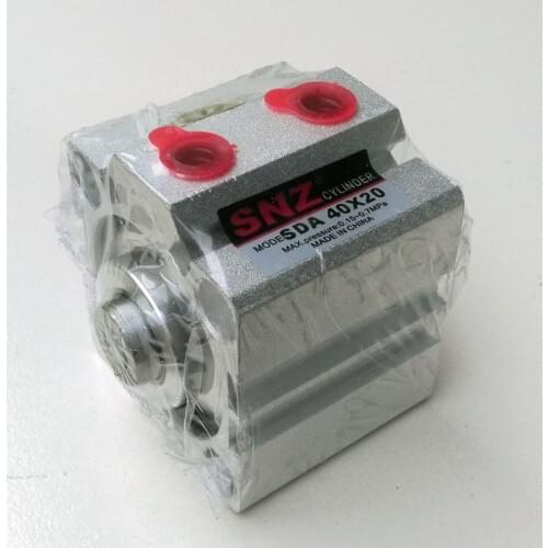 Bore 40mm Stroke 20mm Pneumatic Compact Cylinder SDA40X20