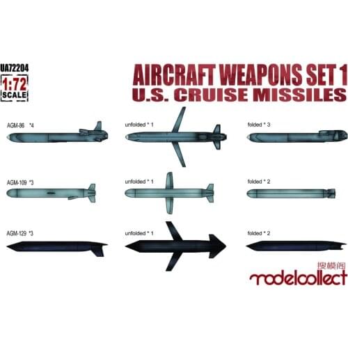 Modelcollect UA72204 1/72 Aircraft weapons set1 U.S.cruise missiles