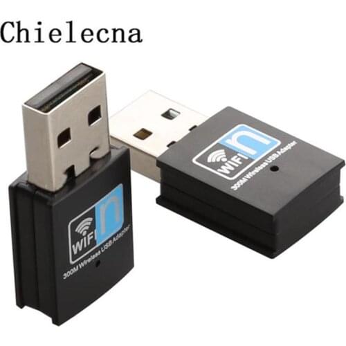 Chielecna 300 Mbps USB Wifi Network Card Adapter Wireless Wifi TV Transmitter Antenna Mini USB Router WI-FI LAN Adapter Internet