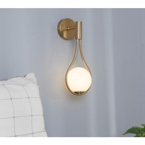 Modern Led Wall Lamp For Living Room Bedroom Loft Stairs Led Light Nordic Home Decoration Bedside Glass Ball Wall Light Fixtures