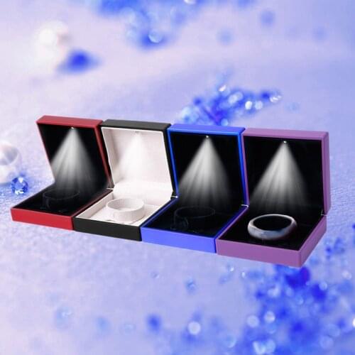 LED Light Bangle Bracelet Gift Box Case Jewelry Display Wedding Premuim Supply