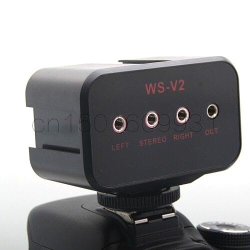 WS-V2 2-Channel Universal Microphone Audio Adapter Mixer with Stereo & Dual Mono 3.5mm Inputs for DSLR Cameras & Camcorders
