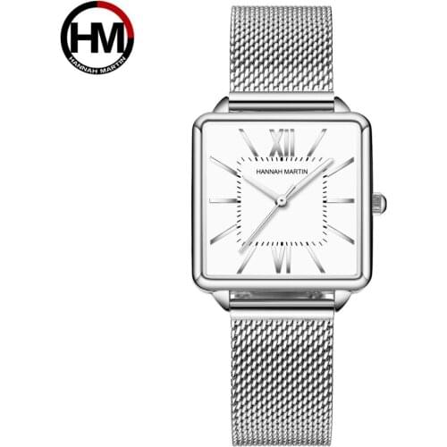 HM Women Watch Top Brand Luxury Ladies Bracelet Watch Silver Fashion Womens Quartz Wristwatch Stainless Steel Relogio Feminino