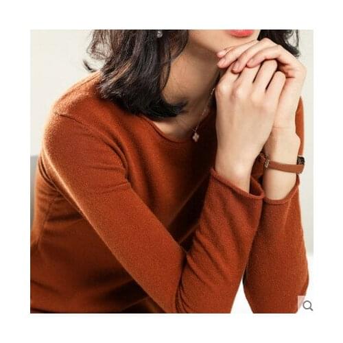 Winter Soft Warm Cashmere Sweater Women 2020 Low O-neck Sweater Slim Stretch Knit Bottoming Sweater Woman