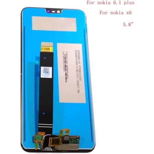 2018 new For Nokia X6 TA-1099 TA-1103 TA-1083 Lcd Screen Display +Touch Glass Digitizer Replacement For nokia 6.1 plus lcd