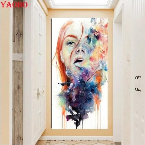 5D DIY Diamond Painting Full Round Square Abstract woman Diamond Embroidery Mosaic Cross Stitch Rhinestones Decorations Home