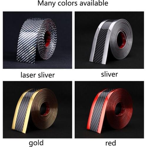 5D Car-styling car door Plate protector Carbon Fiber car sticker Sill Scuff Cover Anti Scratch tuning universal car Accessories