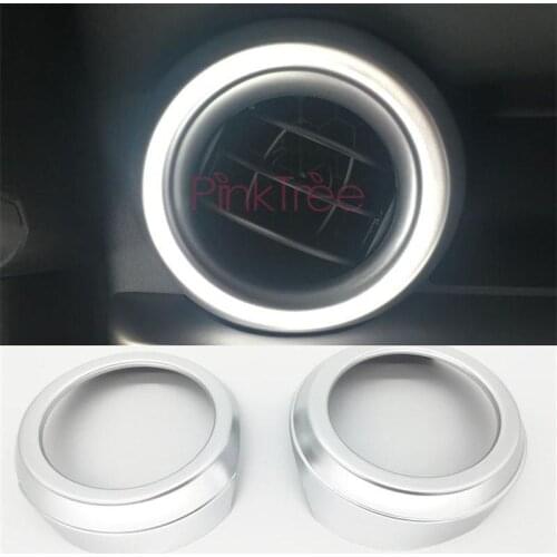 Accessories For Toyota RAV4 2013-2016 2017 2018 2019 Matt Silver Chrome Interior Air Conditioner Vent Cover Decorative Styling