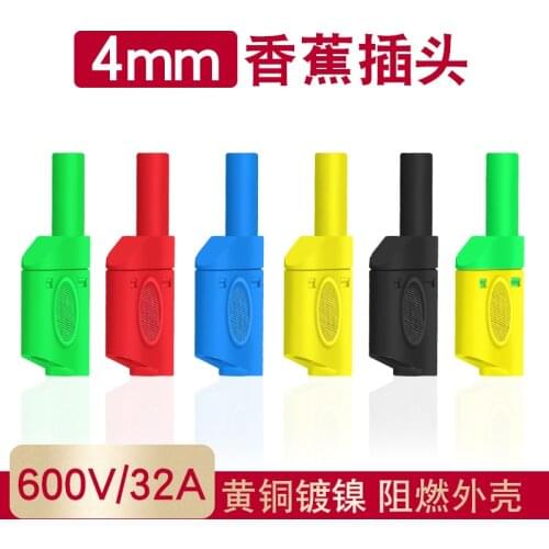 4mm Safety High Voltage Banana Plug 4mm Jack Can Be Overlapped with Nickel Plated Lantern Flower Type Welded Connector