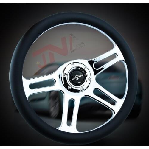 Black Leather Auto Interior Part Steering Wheel 14 inch Car Steering Wheel