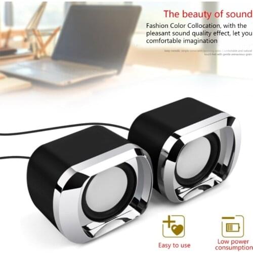 Mini Computer Speaker USB Wired Speakers 3D Stereo Sound Surround Loudspeaker For PC Laptop