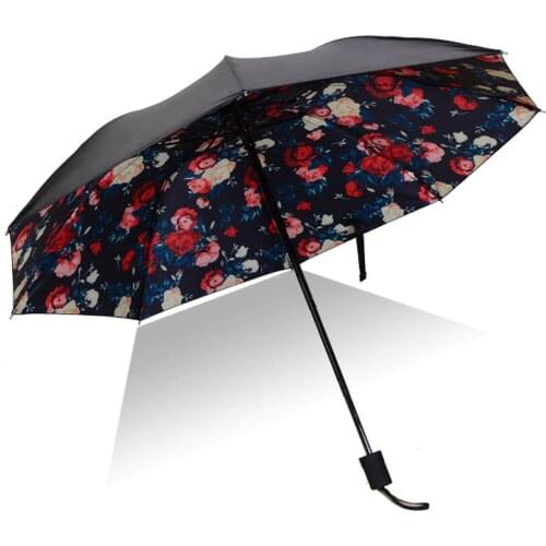 Men Women Sun Rain Umbrella UV Protection Windproof Folding Compact Outdoor Travel Umbrellas E2S