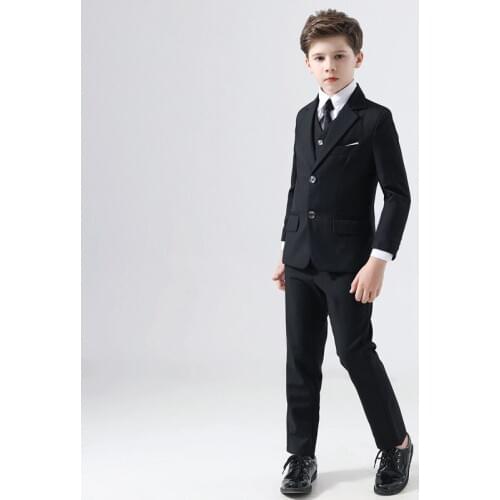 Popodion 5-piece childrens clothing, flower girl, boy piano host, costume CHD20336