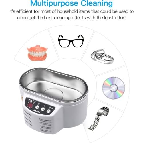 Dropship Ultrasonic Cleaner Intelligent Control For Jewelry Glasses Circuit Board Cleaning Machine Mini Sonic Cleaner Bath