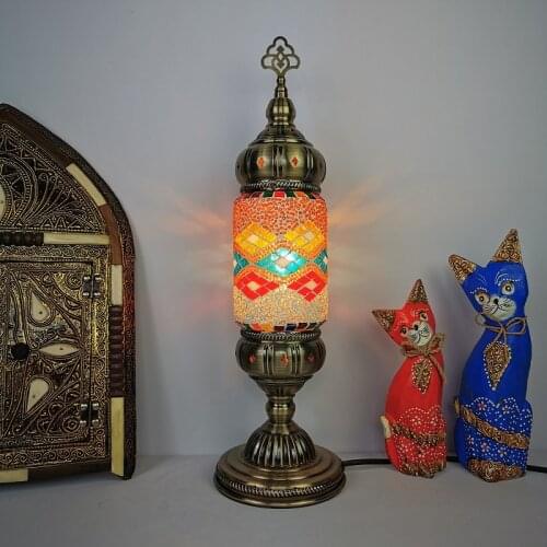 New Turkish Mosaic Table Lamp Glass Romantic Christmas Lights Intdoor Bed Light For Bedroom Desk Lamp Baby Room Decor