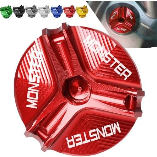 With MONSTER logo For Ducati 696 600 748 848 999 1098 800 900 Monster S2R/S4/S4R/ST3 Engine Oil Filter Cup Plug Cover screws