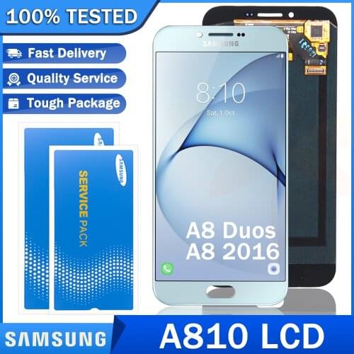 Super AMOLED 100% Original LCD Display Touch Screen Digitizer for Samsung Galaxy A810 A8 2016 A810F/DS Repair Parts