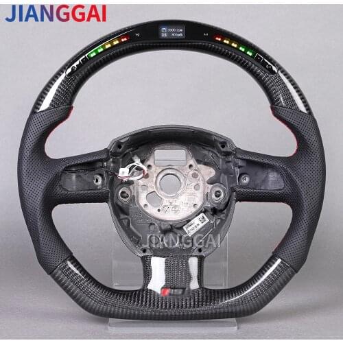 100% Carbon Fiber LED Car Steering Wheel Suitable For Audi S4 A5 2008-2010 Models