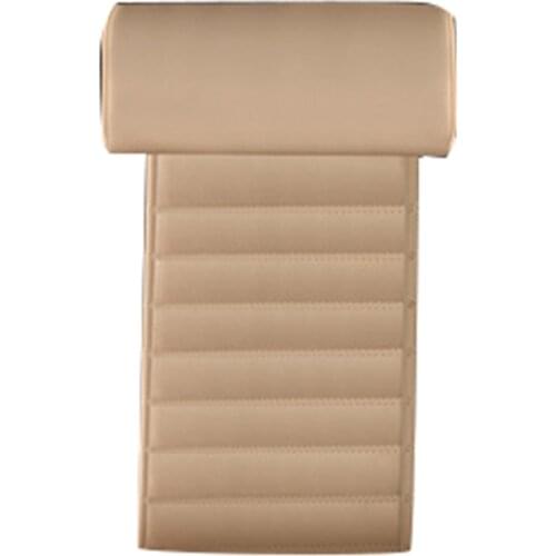Universal Car Seat Leather Leg Pad Support Extension Mat Soft Foot Support Leg Leather Cushion Knee Pad Memory Beige