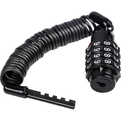 Bicycle Helmet Lock 4 Digit Durable Portable Spring Anti-theft Bicycle Code Lock Password Combination Motorcycle Security Lock