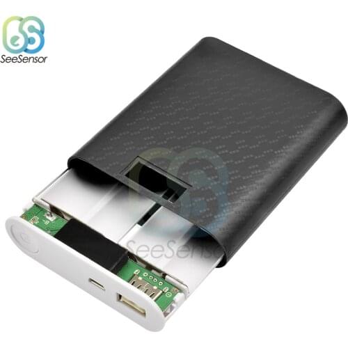 4X 18650 USB Power Bank Battery Charger Case DIY Shell Box With Display Screen for iPhone Android Smart Phone