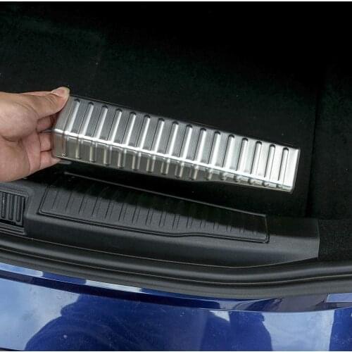 For Alfa Romeo Giulia 2017 Stainless Steel Rear Bumper Guard Interior Protector Plate Trim