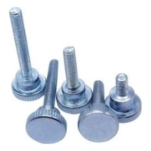 1-10pcs M3 M4 M5 M6 M8 zinc plated Knurling Head Knurled Thumb Screw step Hand Tighten Curtain Wall Lock Screws