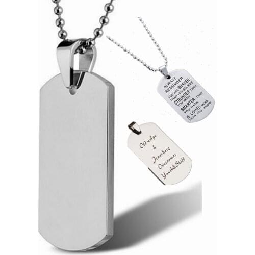 10pcs/25pcs Wholesale High Quality Army Stainless Steel Military Blank Dog Tags