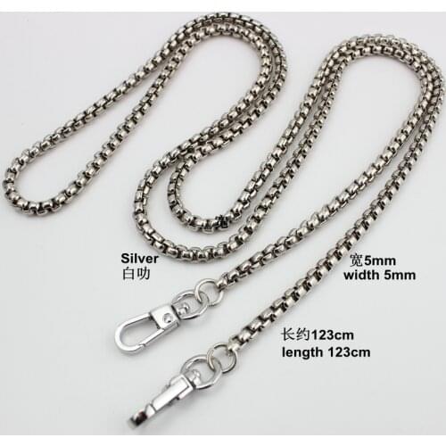 10pcs 4colors 5mm High quality strap handbag snake chain handles female bag accessories metal bag package
